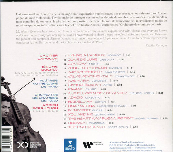 Gautier Capuçon : Emotions (CD, Album)