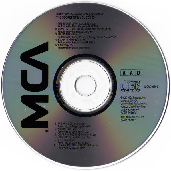 Various : The Secret Of My Success (Music From The Motion Picture Soundtrack) (CD, Comp, RP)