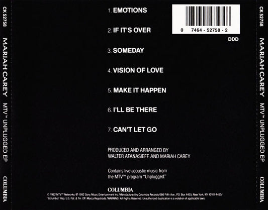 Mariah Carey : MTV Unplugged EP (CD, EP)
