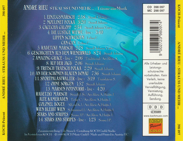 André Rieu : Strauss Und Mehr ... Träume Aus Musik (CD, Comp)