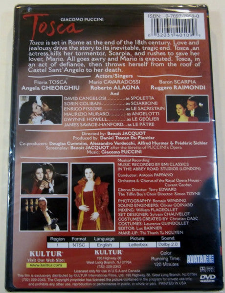 Angela Gheorghiu, Giacomo Puccini, Antonio Pappano, Roberto Alagna : Tosca  (DVD, NTSC, Reg)