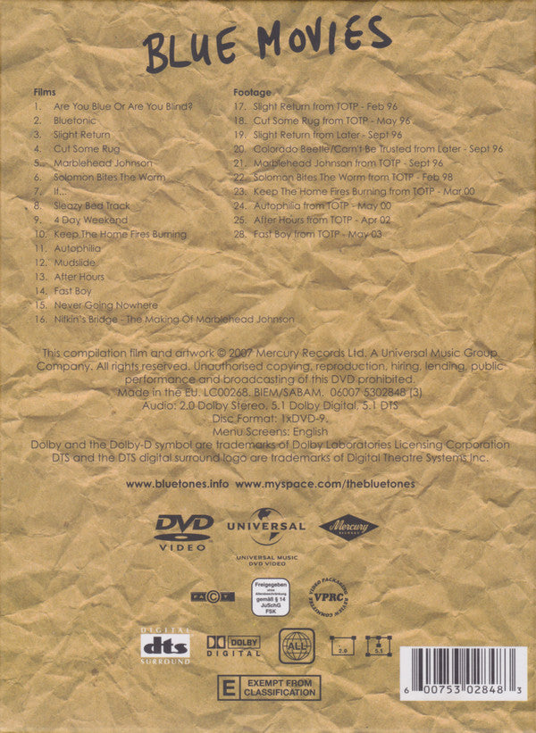The Bluetones : Blue Movies (DVD, PAL)