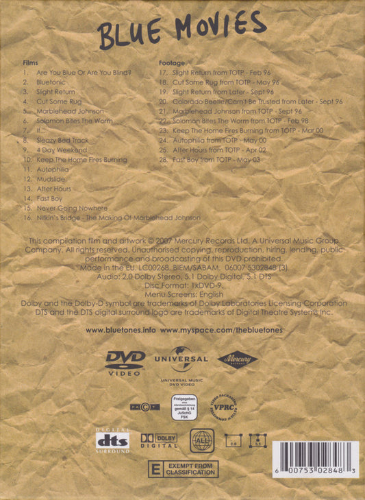 The Bluetones : Blue Movies (DVD, PAL)