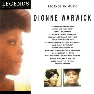 Dionne Warwick : Legends In Music (CD, Comp)