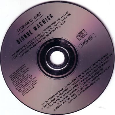 Dionne Warwick : Legends In Music (CD, Comp)