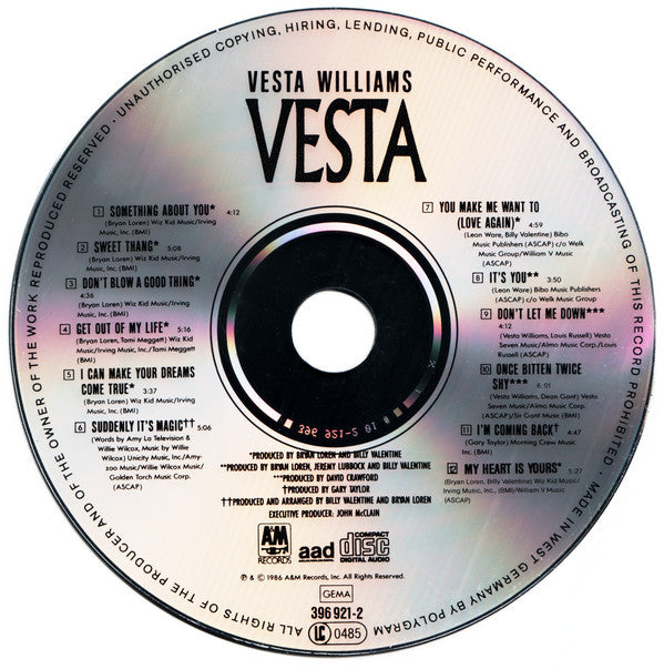 Vesta Williams : Vesta (CD, Album)