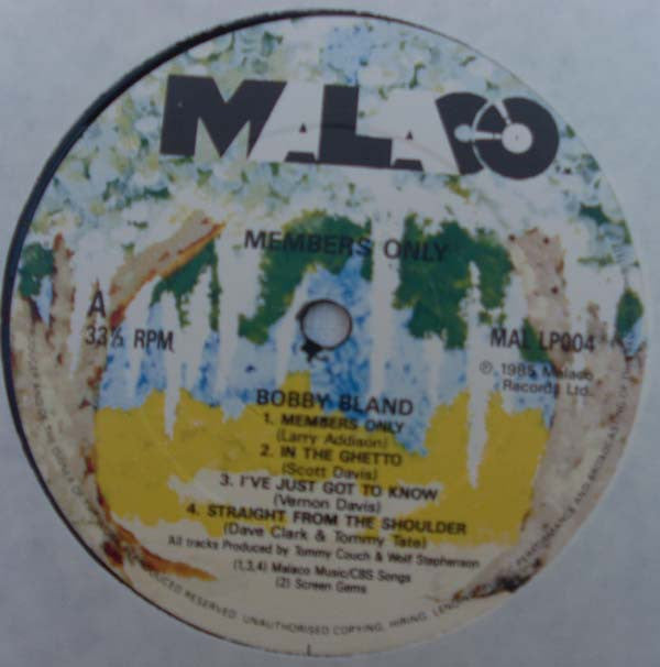 Bobby Bland : Members Only (LP, Album)