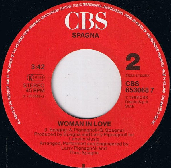 Ivana Spagna : I Wanna Be Your Wife (7", Single)