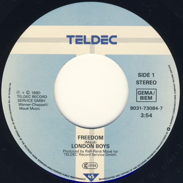 London Boys : Freedom (7", Single)