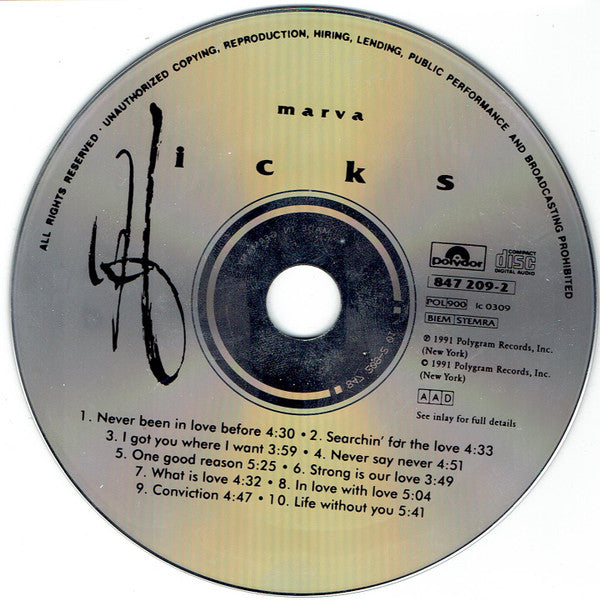 Marva Hicks : Marva Hicks (CD, Album)
