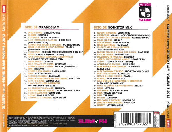 Various : Slam!FM Presents Grand Slam! Volume 3 2012 (CD, Comp + CD, Comp, Mixed)
