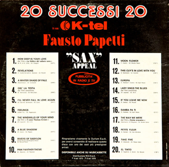 Fausto Papetti : "Sax" Appeal (LP, Comp)