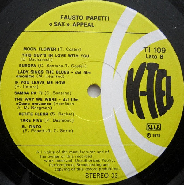 Fausto Papetti : "Sax" Appeal (LP, Comp)