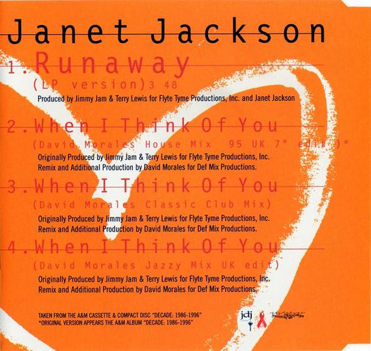Janet Jackson : Runaway (CD, Single, PMD)