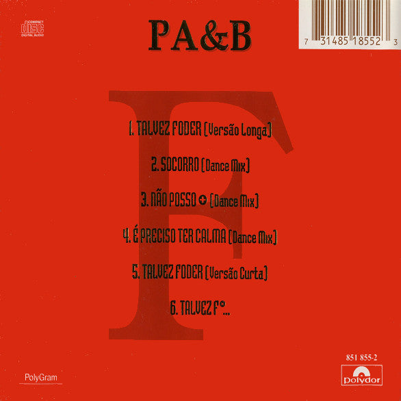 Pedro Abrunhosa E Os Bandemónio : F (CD, Maxi)