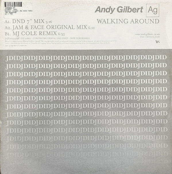 Andy Gilbert : Walking Around (12", Promo)