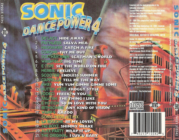 Various : Sonic Dancepower 4 (CD, Comp, P/Mixed)