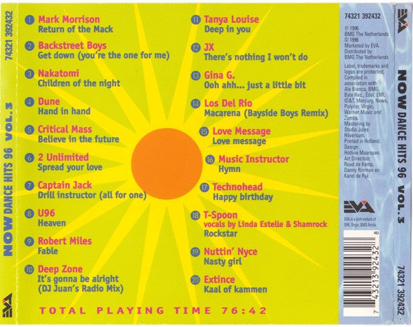 Various : Now Dance Hits 96 - Volume 3 (CD, Comp)