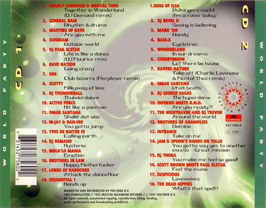 Charly Lownoise & Mental Theo : Rave Parade 2 - World Party (2xCD, Comp)