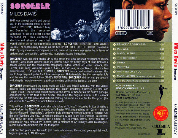 Miles Davis : Sorcerer (CD, Album, RE, RM)