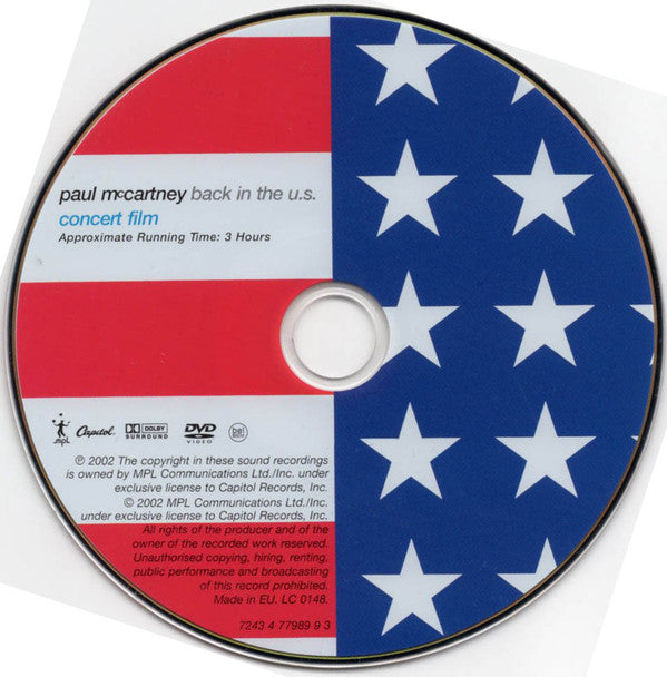 Paul McCartney : Back In The U.S. - Concert Film (DVD-V, NTSC, 5.1)