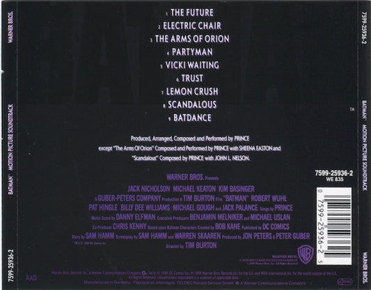 Prince : Batman™ (Motion Picture Soundtrack) (CD, Album, RE)