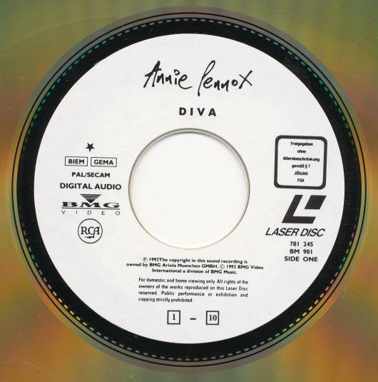 Annie Lennox : Diva (Laserdisc, S/Sided, PAL, SECAM)