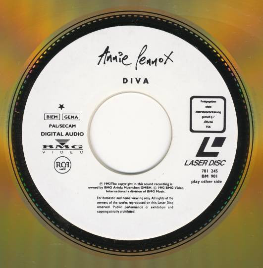 Annie Lennox : Diva (Laserdisc, S/Sided, PAL, SECAM)