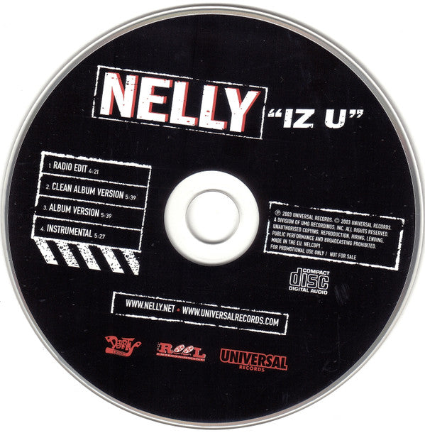Nelly : Iz U (CD, Single, Promo, Car)