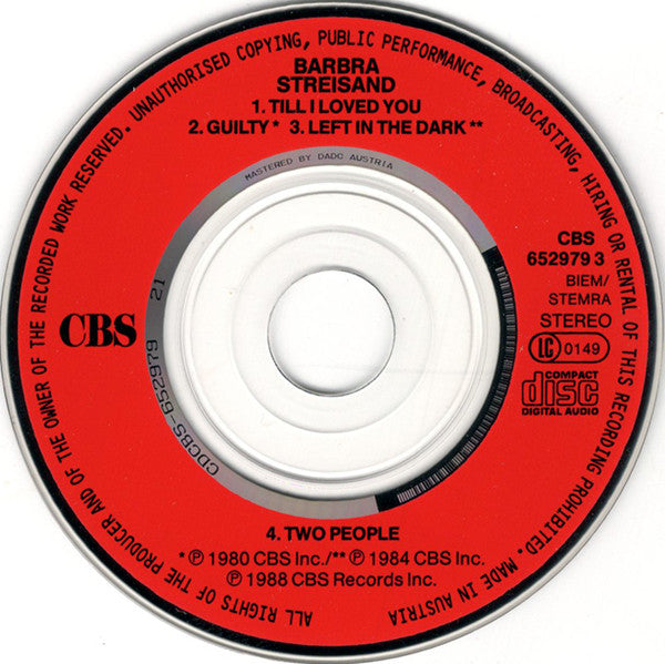 Barbra Streisand And Don Johnson : Till I Loved You (CD, Mini, Maxi)