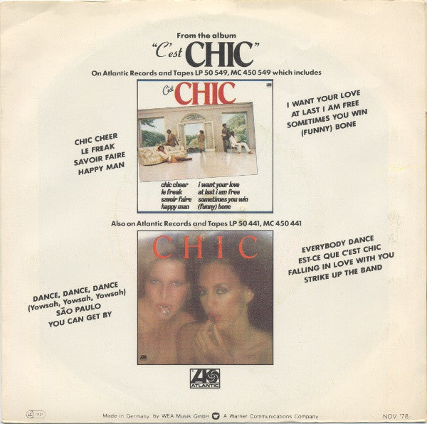 Chic : Le Freak b/w Savoir Faire (7", Single, Tel)