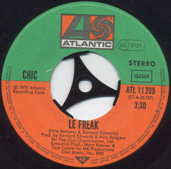Chic : Le Freak b/w Savoir Faire (7", Single, Tel)
