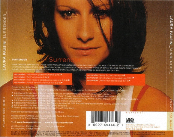Laura Pausini : Surrender (CD, Maxi)
