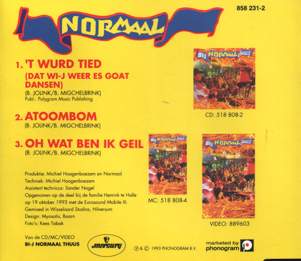 Normaal : 't Wurd Tied (Dat Wi-j Weer Es Gaat Dansen) (CD, Maxi)
