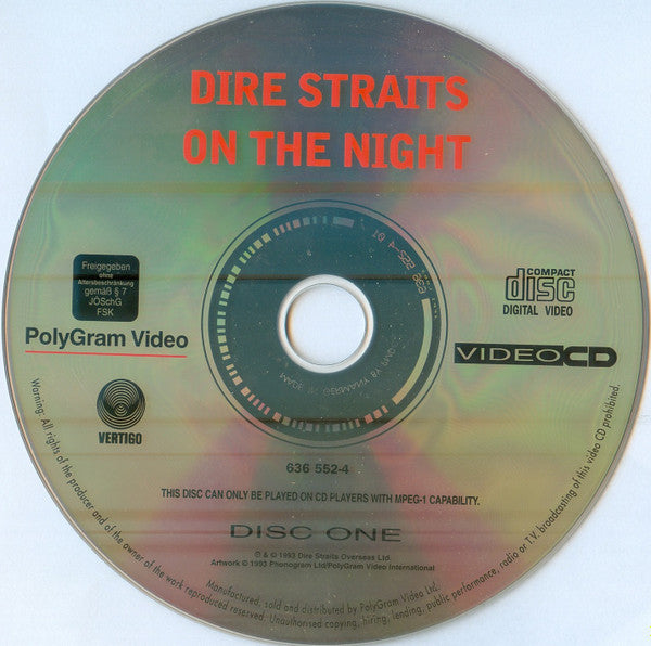 Dire Straits : On The Night (2xVCD, Album, PAL + VCD, Smplr, PAL)