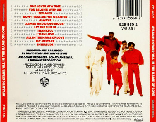 Atlantic Starr : All In The Name Of Love (CD, Album)