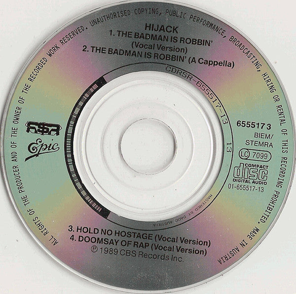 Hijack (2) : The Badman Is Robbin' (CD, Mini, Maxi)