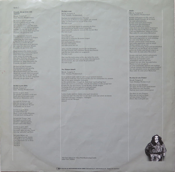 Milva : Ich Hab' Keine Angst (LP, Album)