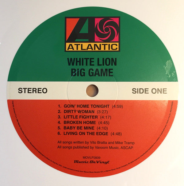 White Lion : Big Game (LP, Album, Ltd, Num, RE, Whi)