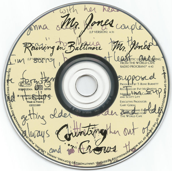 Counting Crows : Mr. Jones (CD, Single)