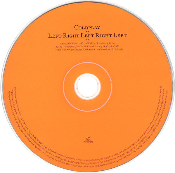 Coldplay : Left Right Left Right Left (CD, Album, Promo)