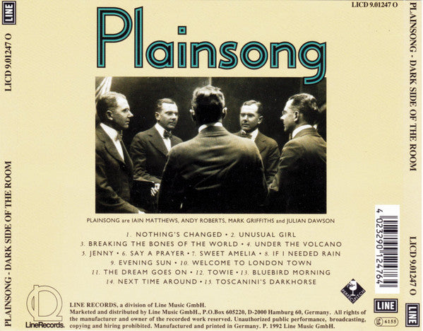 Plainsong : Dark Side Of The Room (CD, Album)