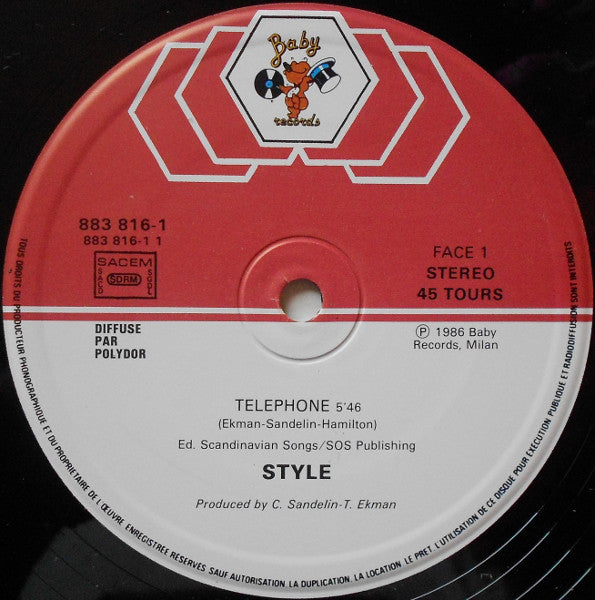 Style (4) : Telephone / Give Me A Night To Remember (12", Maxi)