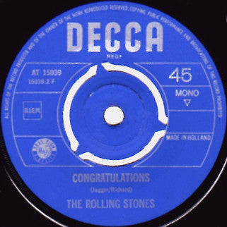 The Rolling Stones : Time Is On My Side / Congratulations (7", Single, Mono)