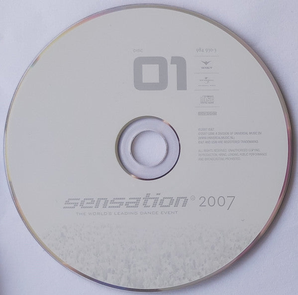 Various : Sensation 2007 (2xCD, Comp, Mixed)