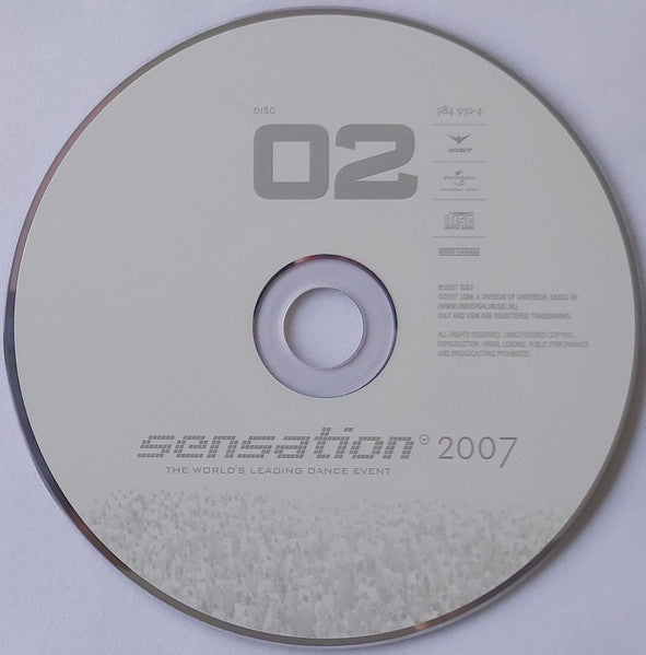 Various : Sensation 2007 (2xCD, Comp, Mixed)