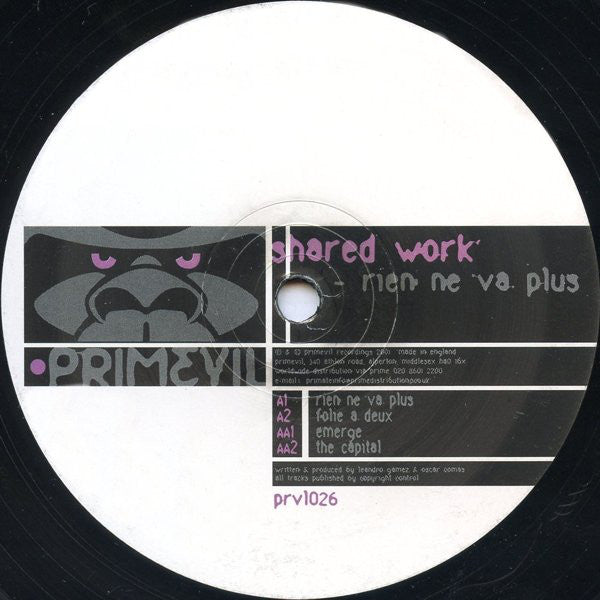 Shared Work : Rien Ne Va Plus (12")