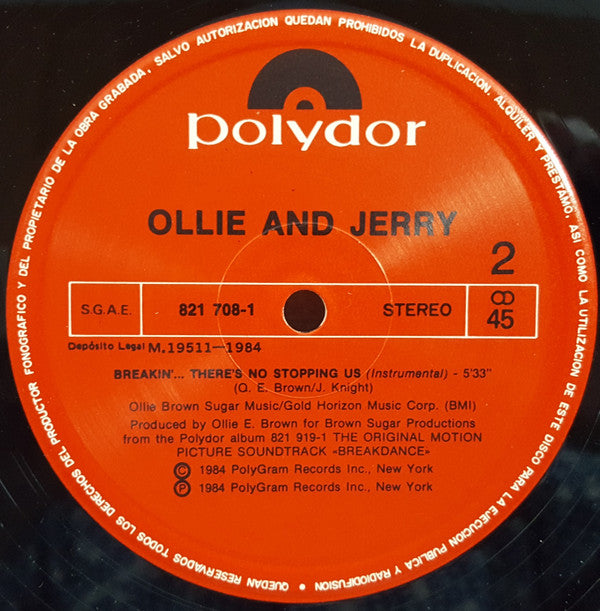 Ollie And Jerry : De La Película Breakdance - Breakin'... (There's No Stopping Us) (12", Maxi)