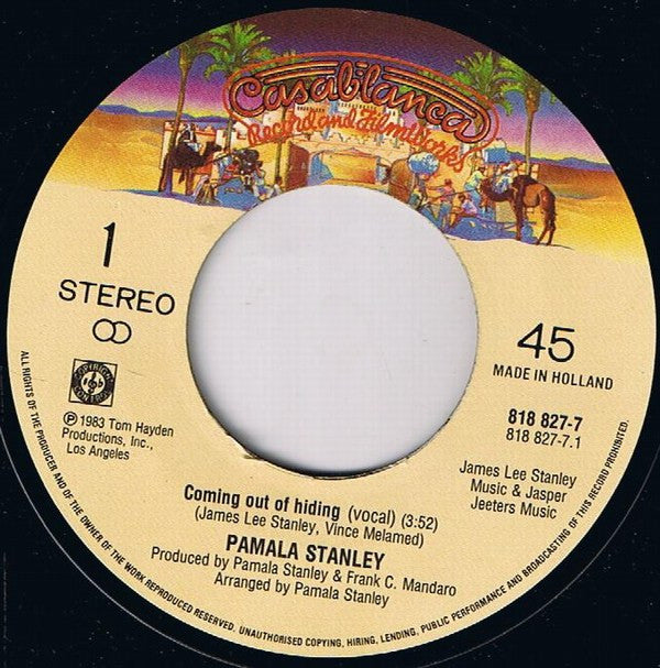 Pamala Stanley : Coming Out Of Hiding (7", Single)