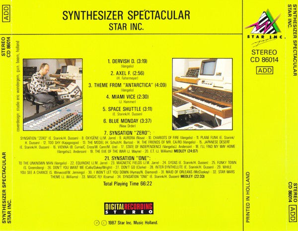 Star Inc. : Synthesizer Spectacular (CD, Album)
